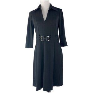 Nine West Women’s Black Fit N Flare Business Career Minimalist Dress 8/C34